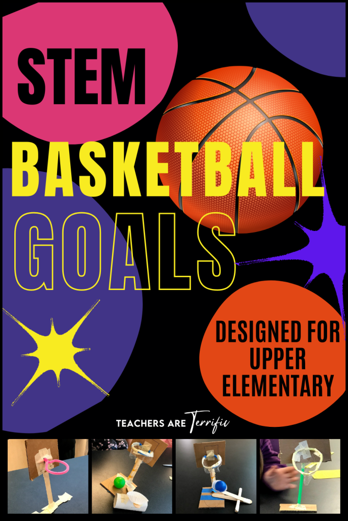 STEM Challenge- Students design and build a basketball with netting and a catapulting device to throw the ball through the hoop! Let the fun begin!