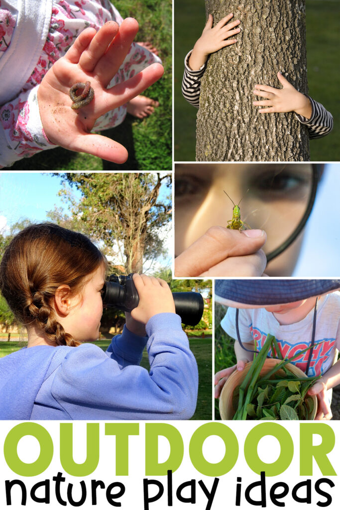 Things to do outside in nature - bug hunt, hug a tree, bird watching, grow herbs